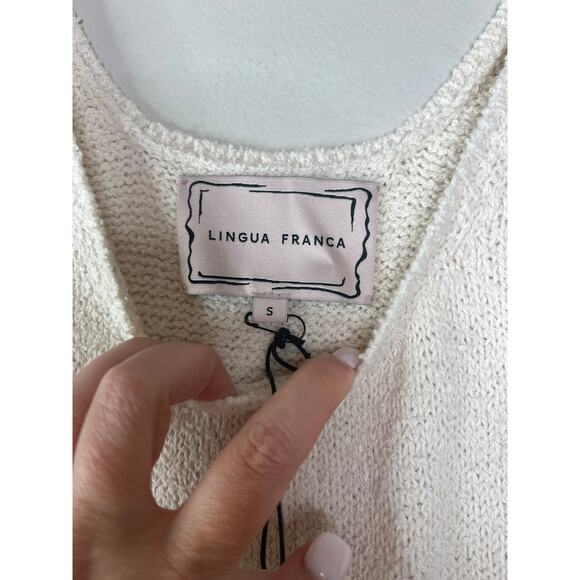 NWT Lingua Franca Jane St. Garden Hand-Embroidered Slim Fit Midi Dress Cream - Picture 4 of 8